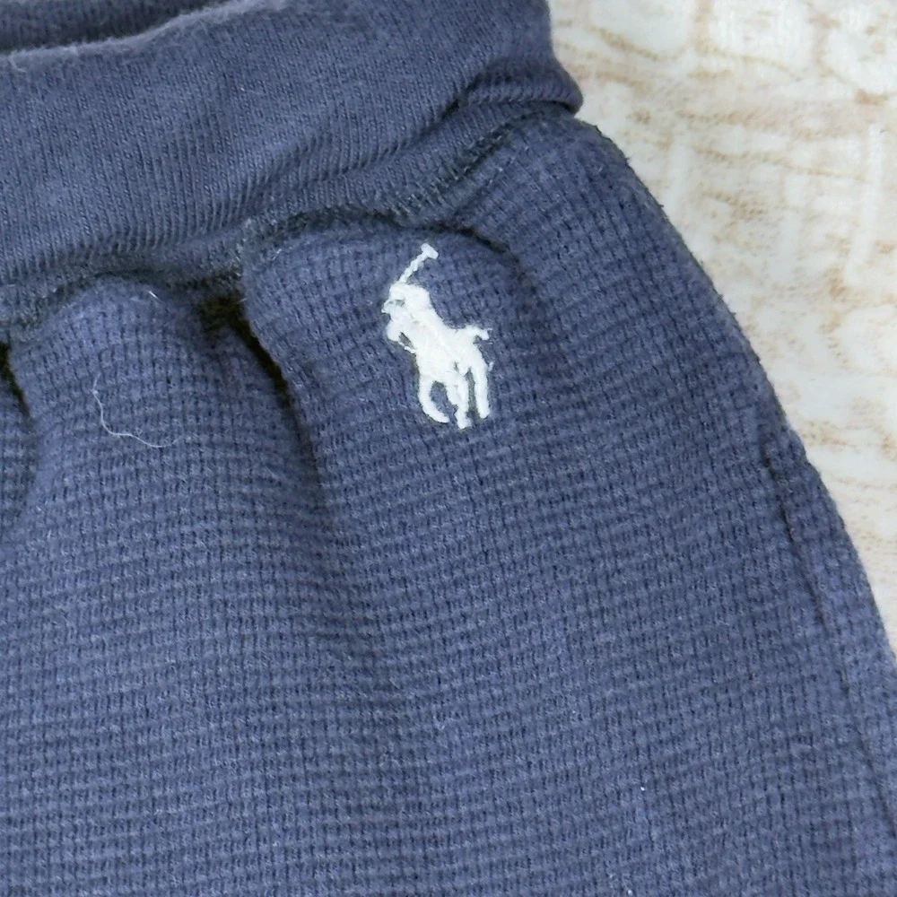 Polo Ralph Lauren Sleep/lounge Shorts Mens Large Navy Blue Waffle Knit